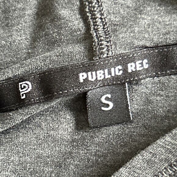 Public Rec Shirt Mens Small Charcoal Gray Hooded Performance Pima Cotton Tencel - Picture 3 of 9